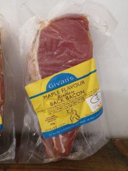 Tocino curado con jarabe de arce de Givan